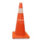 Cono de PVC 28" con 1 cinta reflectiva de 4" Tecseg